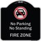 Signmission Designer Series-No Parking Or Standing Fire Zone With Graphic, 18" x 18", BS-1818-9958 A-DES-BS-1818-9958 - alternate 1